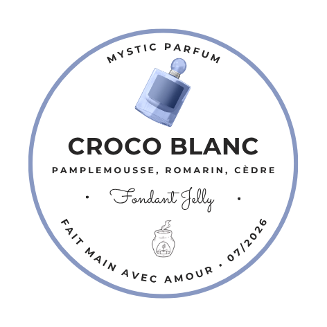 Luxe Homme - Croco blanc - Fondant Jelly, fabriqué en France