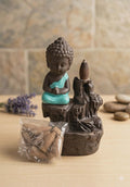 Porte encens bouddha en résine reflux cascade