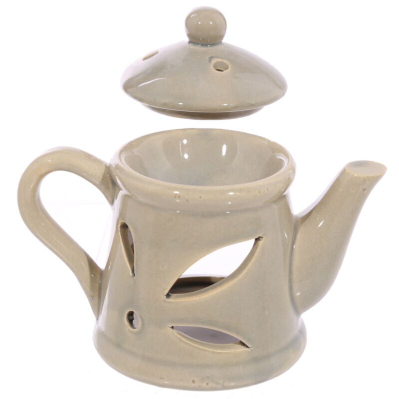 Brûleur gris Théière Avec Couvercle