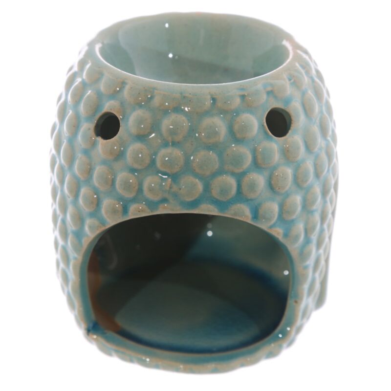 Brûleur bleu en céramique - Petite tête de Bouddha